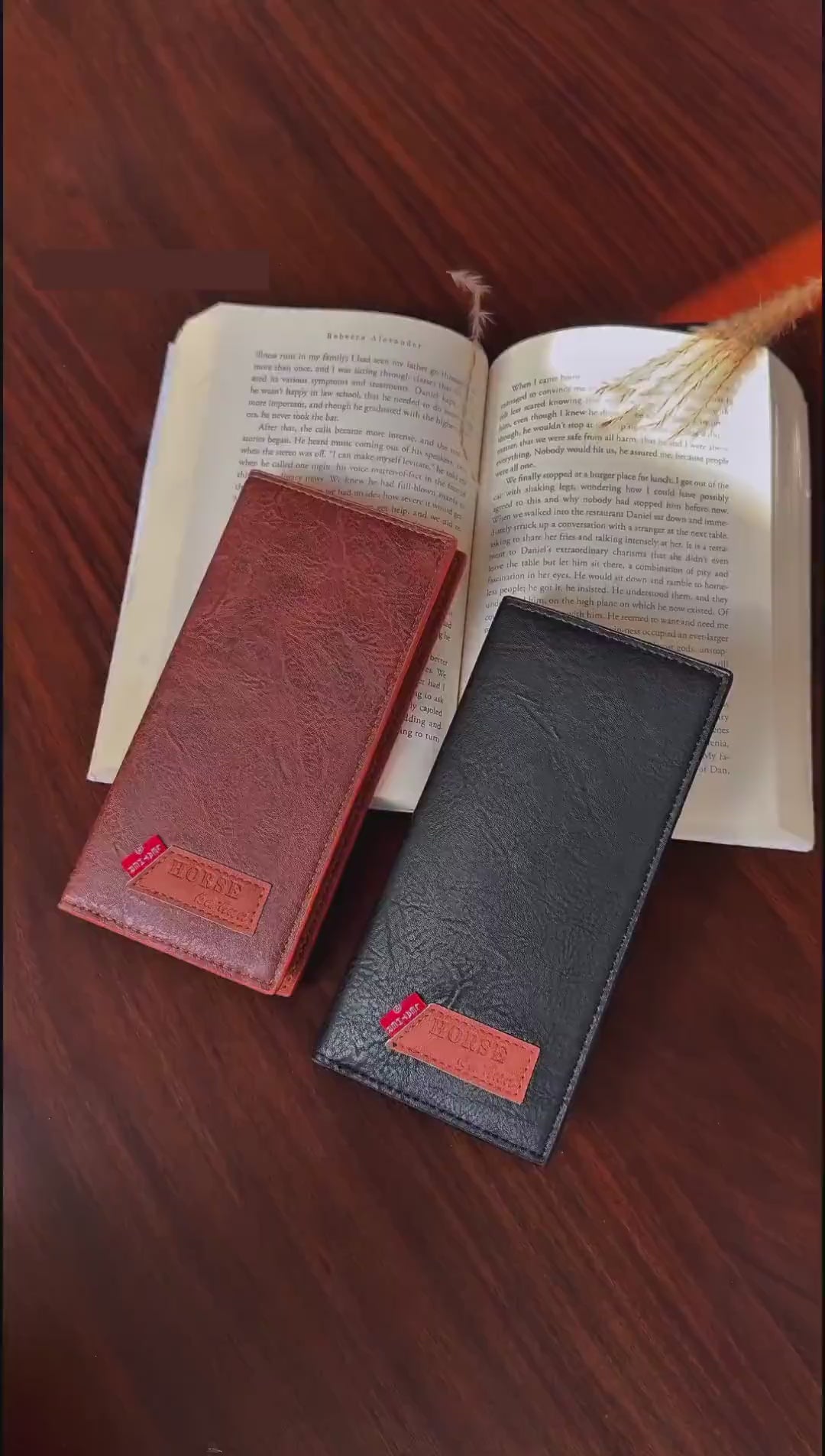 Elegant black long wallet for daily use