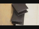 Men's leather wallet with extra card organizer